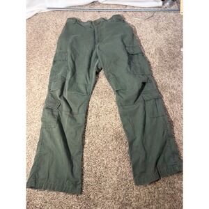 Vintage Military Cargo Pants Olive Green Large Regular Utility Tactical Trousers